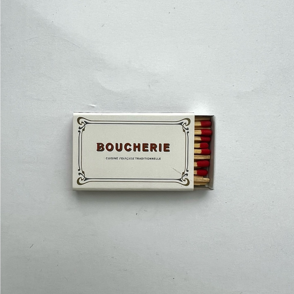 Boucherie Matchbox with Red Tipped Matches
